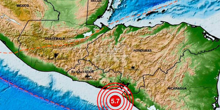 Sismo de magnitud 5,7 sacude Guatemala y El Salvador