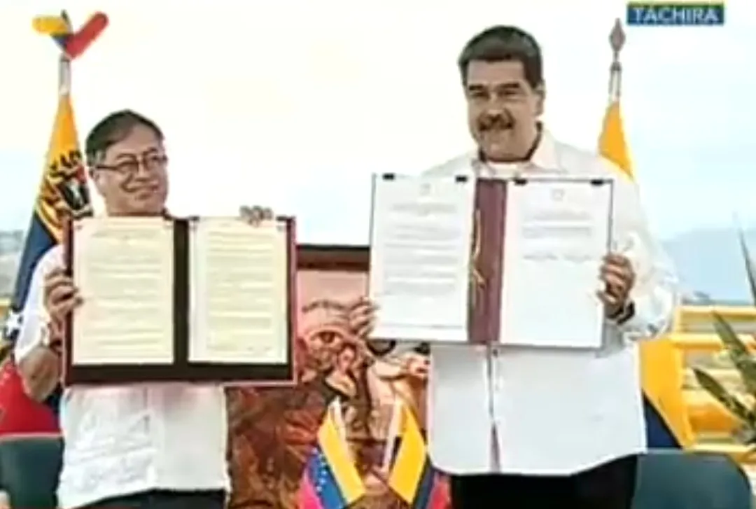 Maduro y Petro firman Acuerdo de Alcance Parcial Comercial en la frontera