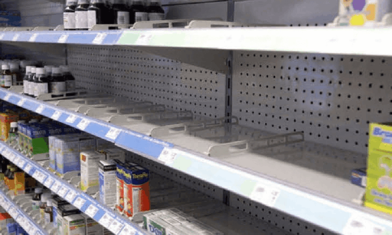 Psicofármacos alcanzan un 80 % de escasez durante octubre