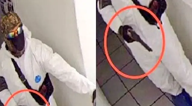 Sujetos asaltan banco en Ciudad de México vestidos con trajes anticovid