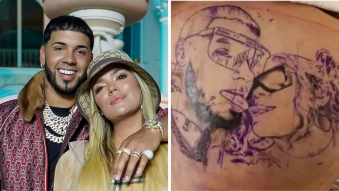 Anuel se quitará el tatuaje de su espalda con el rostro de Karol G