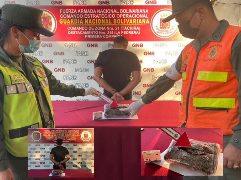 Apresan en La Pedrera a caminante con panela de cocaína en un morral