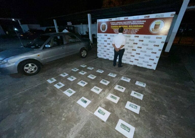 En bolsas de harina pan llevaba 25 envoltorios de marihuana en La Palmita