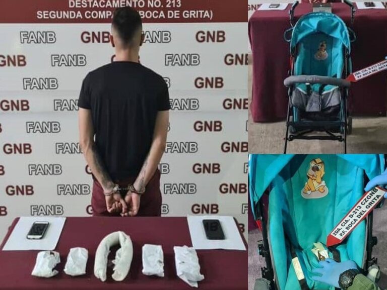 Intentó pasar marihuana en el coche de su bebé