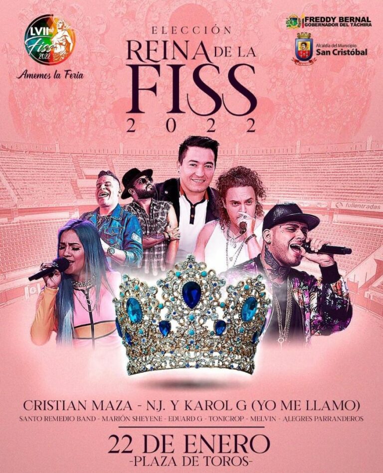 Artistas nacionales, internacionales y regionales en la elección de la reina