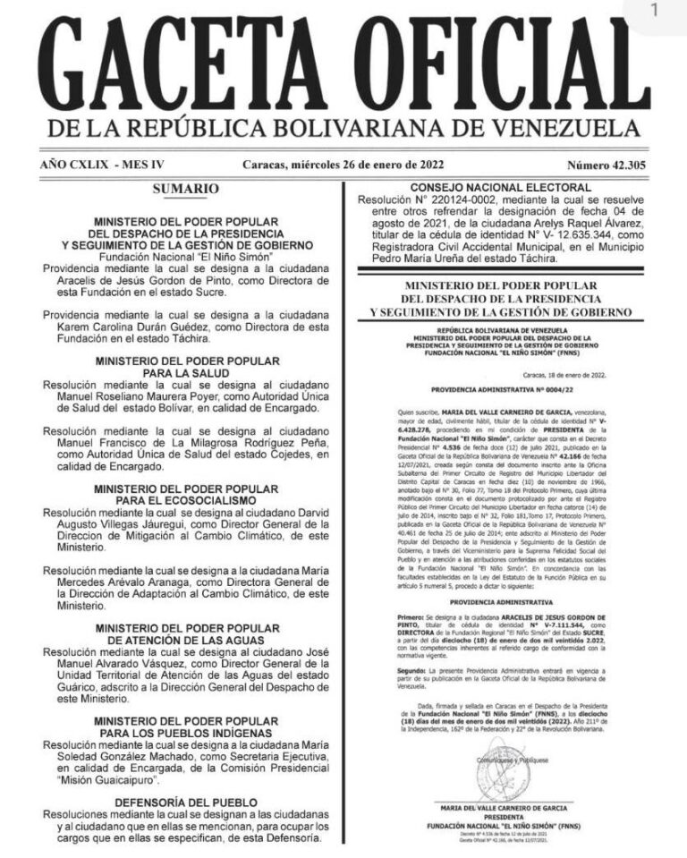 Designan a Karem Durán directora de la Fundación “El Niño Simón”