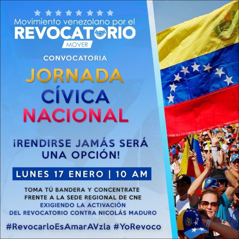 Jornada Cívica Nacional ante el CNE para solicitar revocatorio contra Maduro
