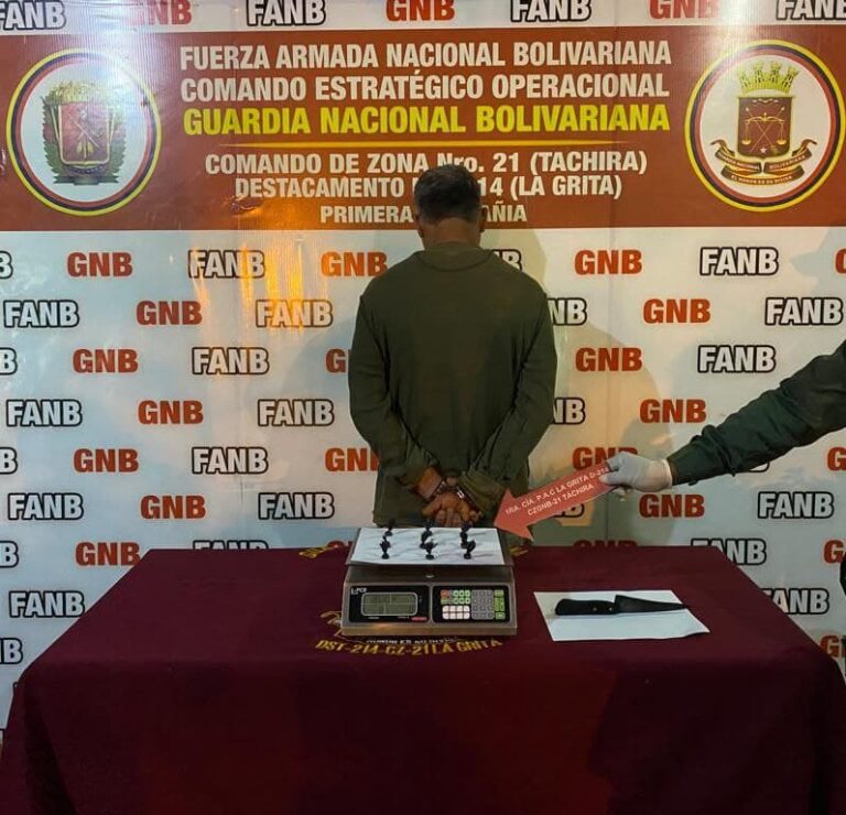 Se encontraba solicitado hombre capturado por posesión de drogas en La Grita
