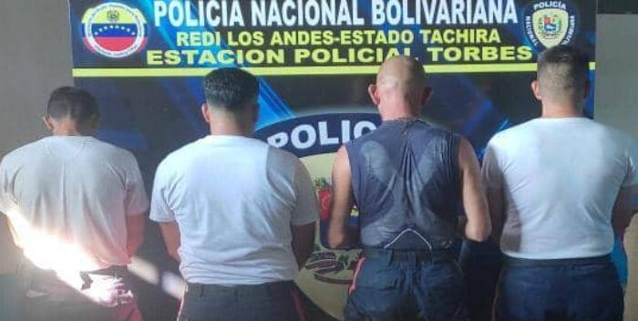 Detienen en Táchira a 4 funcionarios policiales por presunta extorsión
