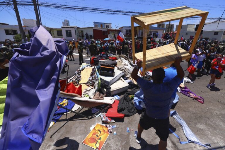 Protestan contra los inmigrantes y la delincuencia en Chile