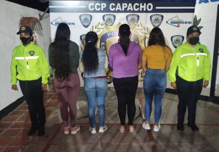 Por caerse a golpes en Capacho Politáchira apresó a 4 mujeres