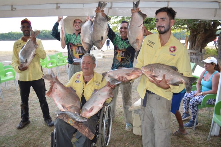 La cachama fue la reina del concurso de pesca deportiva de la Fiss