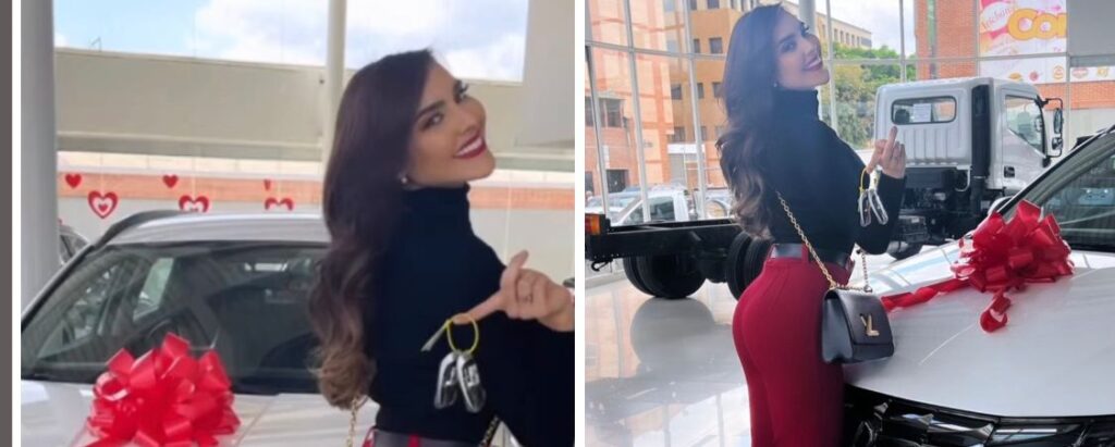 Que gran San Valentin: a esta Miss Venezuela le regalaron costosa camioneta