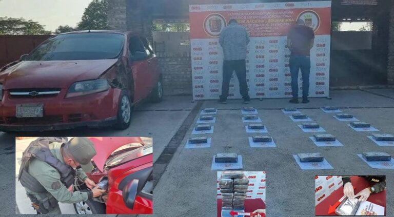Descubren 19 kilos de cocaína ocultos en la carrocería de un Chevrolet Aveo