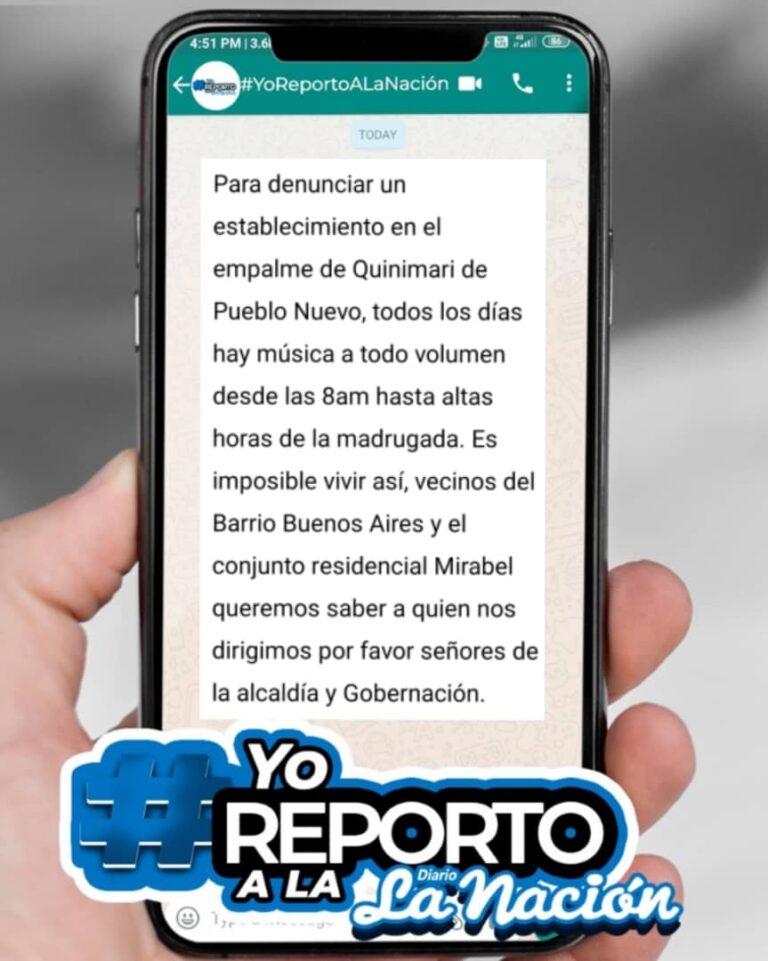 Denuncian contaminación sónica en el empalme de Quinimarí