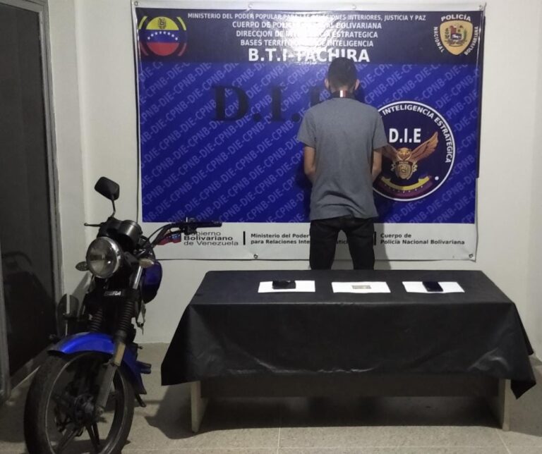 Detienen a un hombre con presunta droga en Las Vegas de Táriba