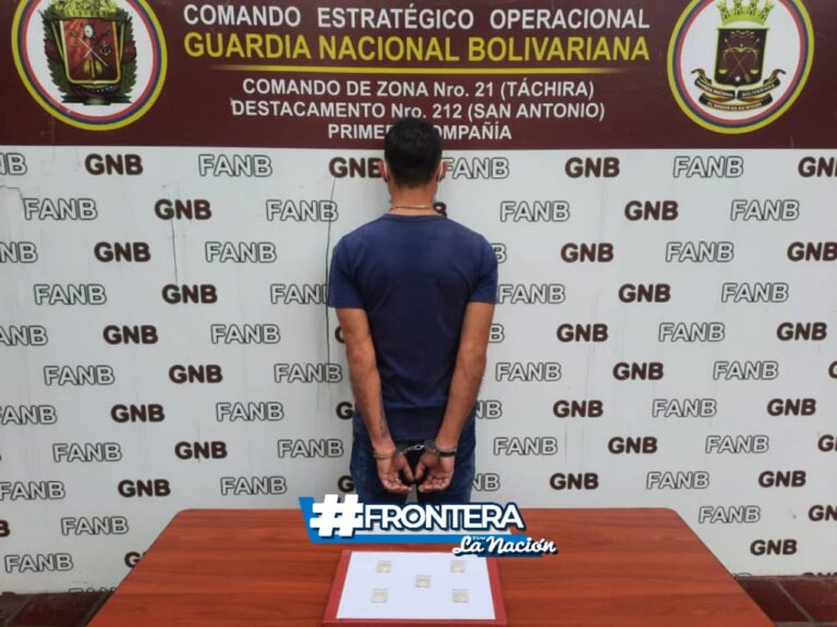 Aprehenden a hombre en el puente Simón Bolívar con cinco envoltorios de heroína en sus bolsillos