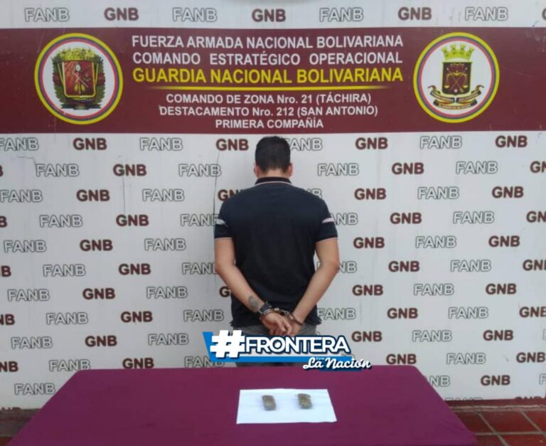 Aprehenden a joven en el puente Simón Bolívar por llevar marihuana en sus bolsillos