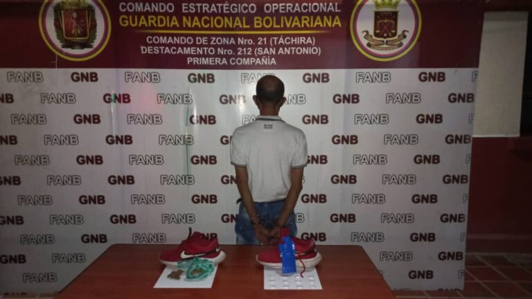 Capturado en el puente Simón Bolívar por llevar droga oculta en sus zapatos