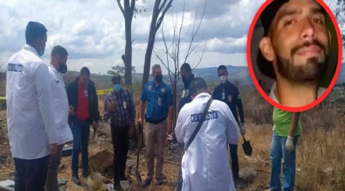 El cuerpo de Deglis Barahona fue enterrado en el patio de una casa. Foto cortesía