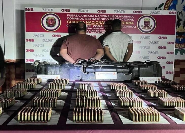 Capturados con casi tres mil municiones de armas de fuego