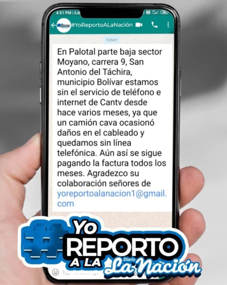 Habitantes del Palotal denuncian que tienen meses sin el servicio de Cantv