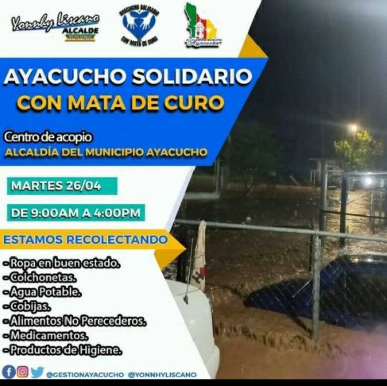 Instalan centros de acopio en ayuda a los habitantes de Mata de Curo