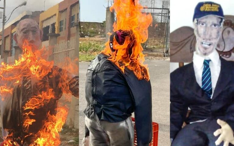 Políticos y un presunto femicida fueron el rostro de Judas en Barcelona