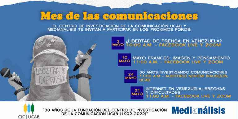 CIC-UCAB y Medianálisis presentan “El mes de las comunicaciones” una tribuna para el periodismo venezolano
