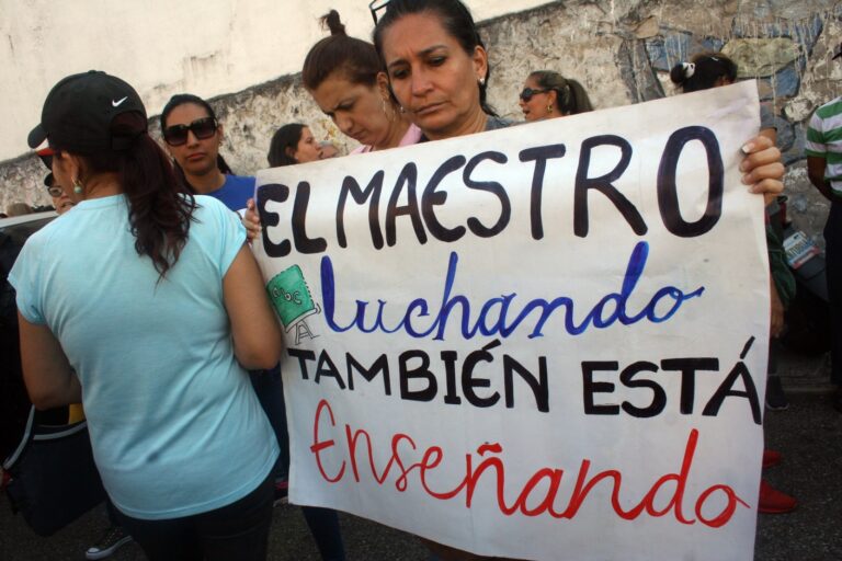 Con una concentración en el Ipasme maestros en Táchira cumplieron 8va semana de protestas