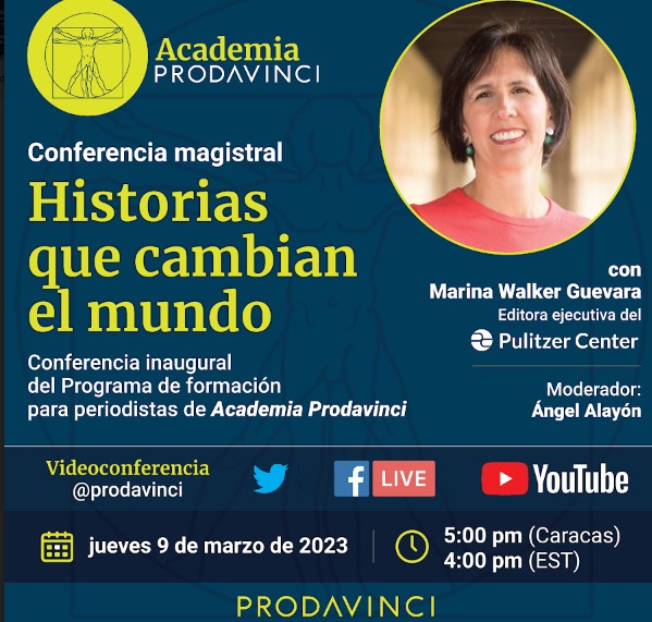 Marina Walker dictará conferencia inaugural del nuevo Programa de formación para periodistas de Academia Prodavinci