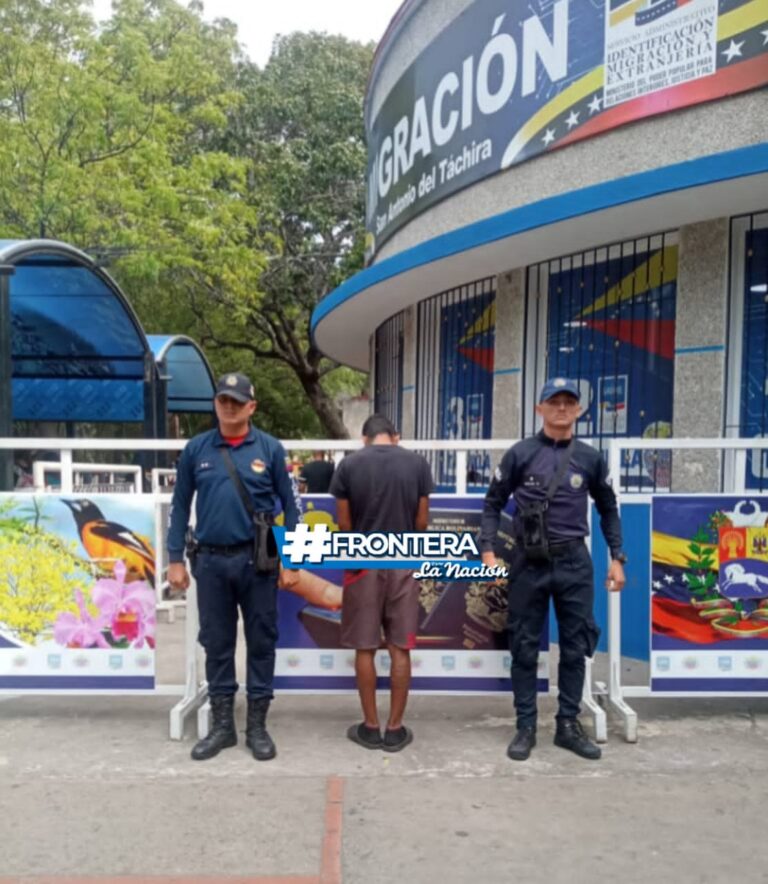 Detenido en el puente Simón Bolívar por el delito de robo