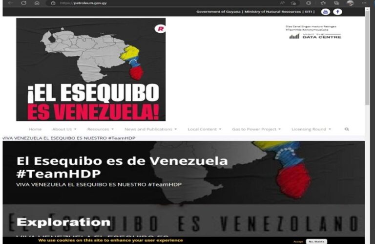 Hackean página web de la empresa petrolera de Guyana