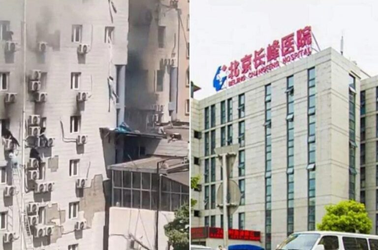En redes sociales se viralizaron las imágenes de pacientes y personal médico escapando de un incendio en Hospital de China