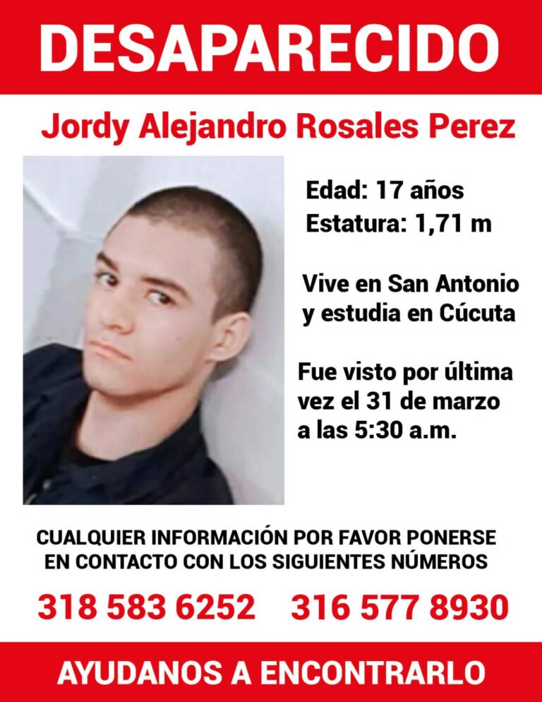 Apareció Jordy Rosales: “está en Mérida con su papá, sano y salvo”