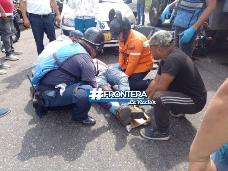 Dos lesionados en la vía Capacho – San Antonio por colisión