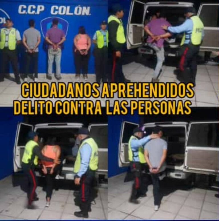 Por lesiones personales fueron detenidas tres personas en Colón