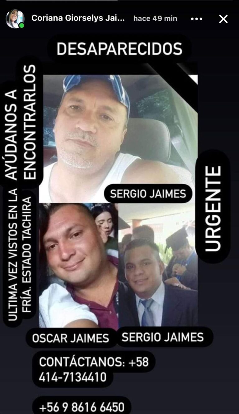 Desaparecidos tres hombres cuando iban a la zona norte