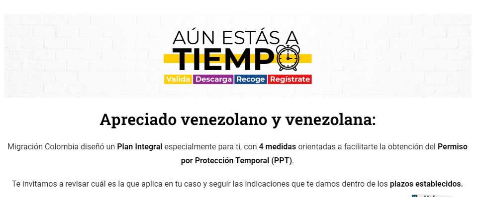Migración amplía plazo para que venezolanos apliquen al permiso de protección temporal en Colombia