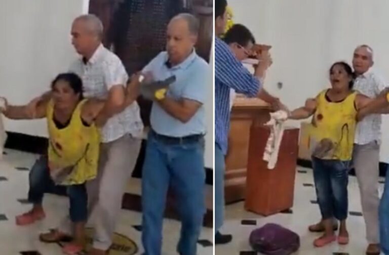 En medio de una supuesta posesión demoniaca mujer intentó destruir imagen del Divino Niño