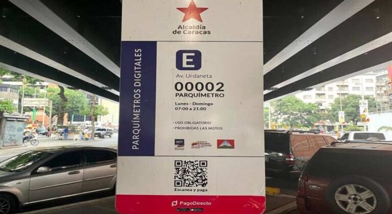 Instalarán parquímetros digitales en Caracas para regular el estacionamiento en zonas de alta demanda