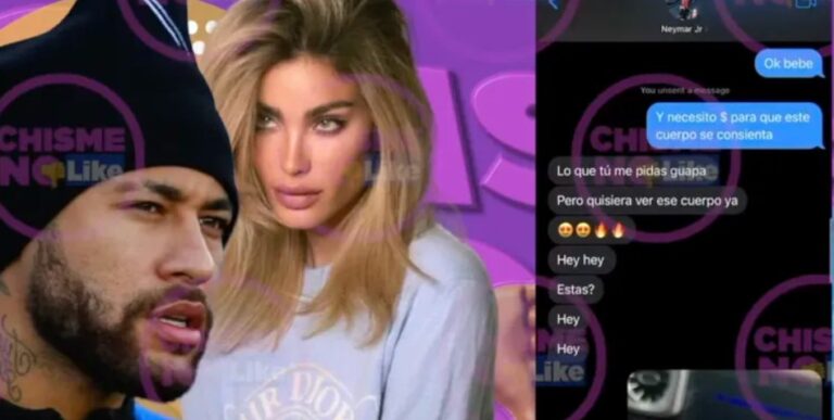 Filtran conversación de Aleska Génesis y Neymar en la que cuadran cita para verse en París