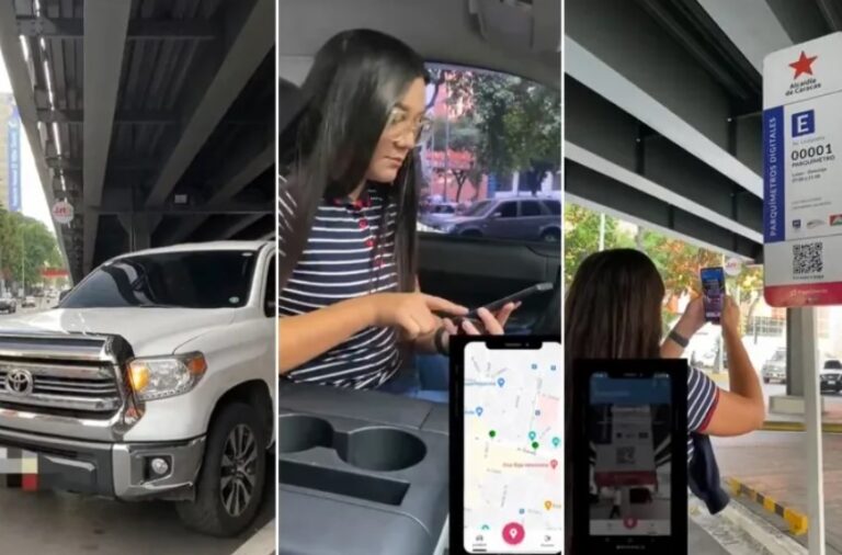 Así funcionan los parquímetros digitales en Caracas