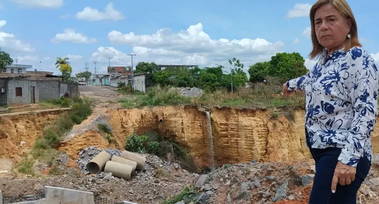 Diputada Vahlis: Desatención en cárcavas mantienen en peligro a familias en Caroní