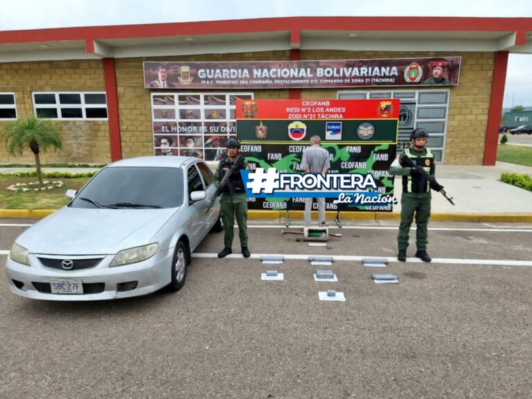 Capturan a septuagenario en frontera con cocaína oculta en su vehículo