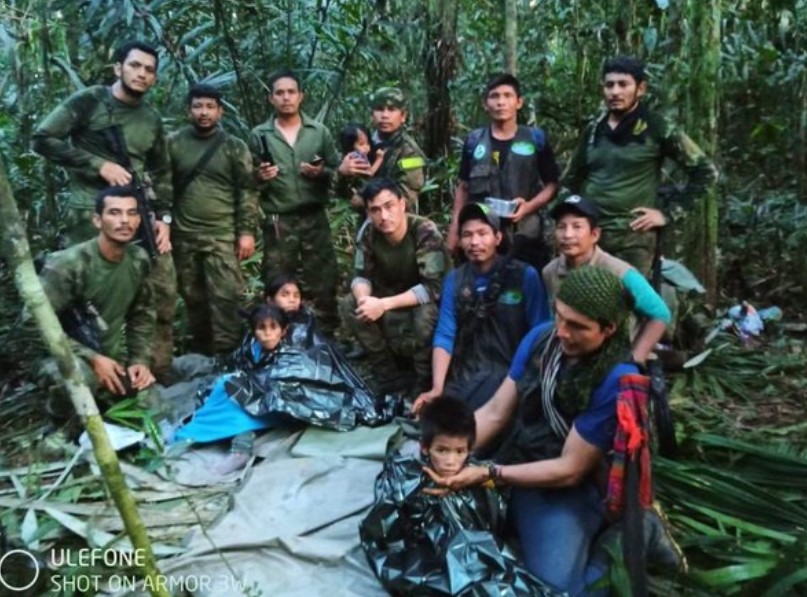 Tras 40 días hallan con vida a los cuatro niños perdidos en la selva del Guaviare