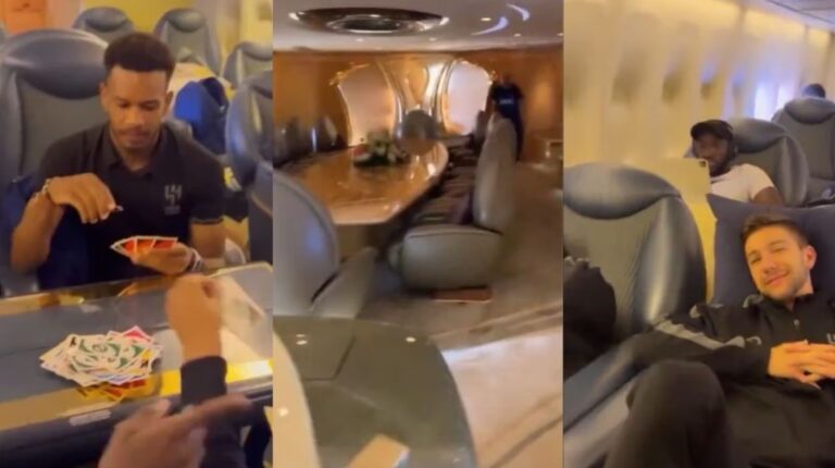 El lujoso avión en el que viajan los jugadores del Al Hilal