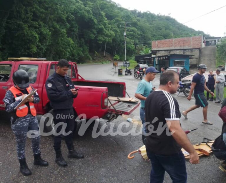 Tres lesionados en accidente vial en la Troncal Cinco