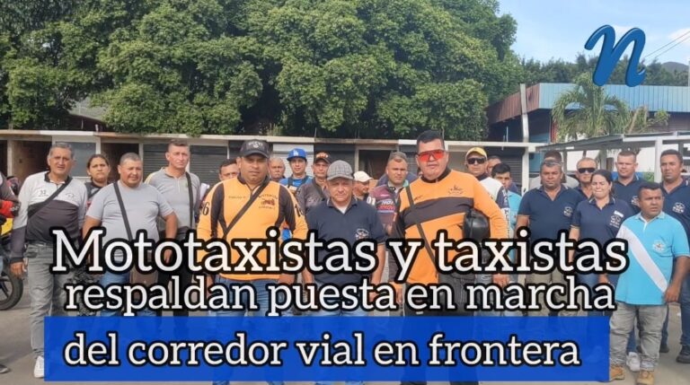 Mototaxistas y taxistas respaldan la puesta en marcha del corredor vial en frontera