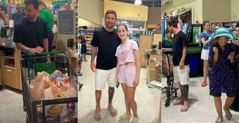 Messi como un mortal más se dejó ver haciendo mercado con su familia en Miami, su nuevo hogar